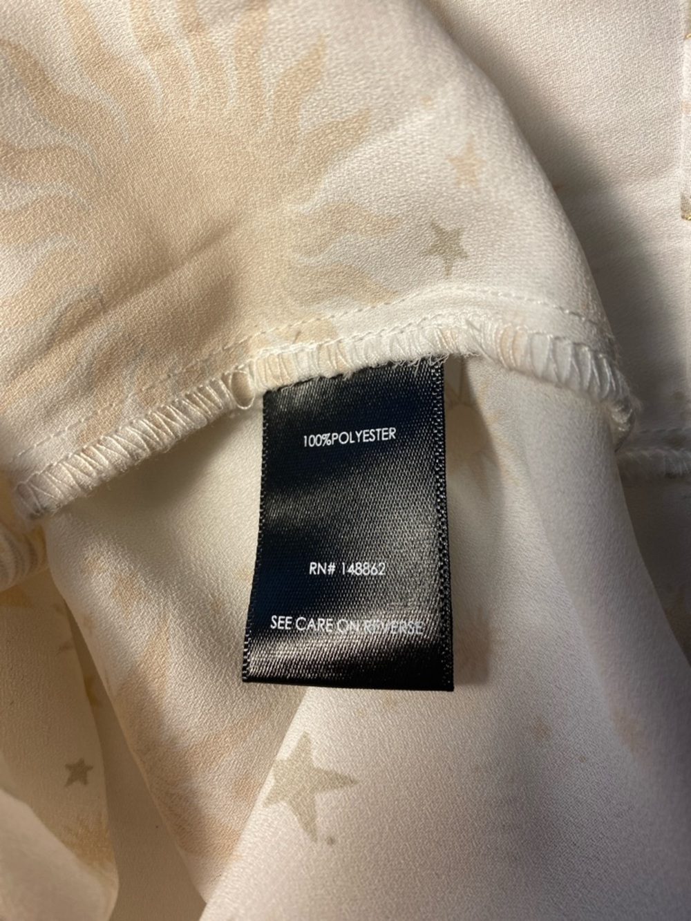 torrid Cream & Gold Celestial Print Blouse - Picture 6 of 6